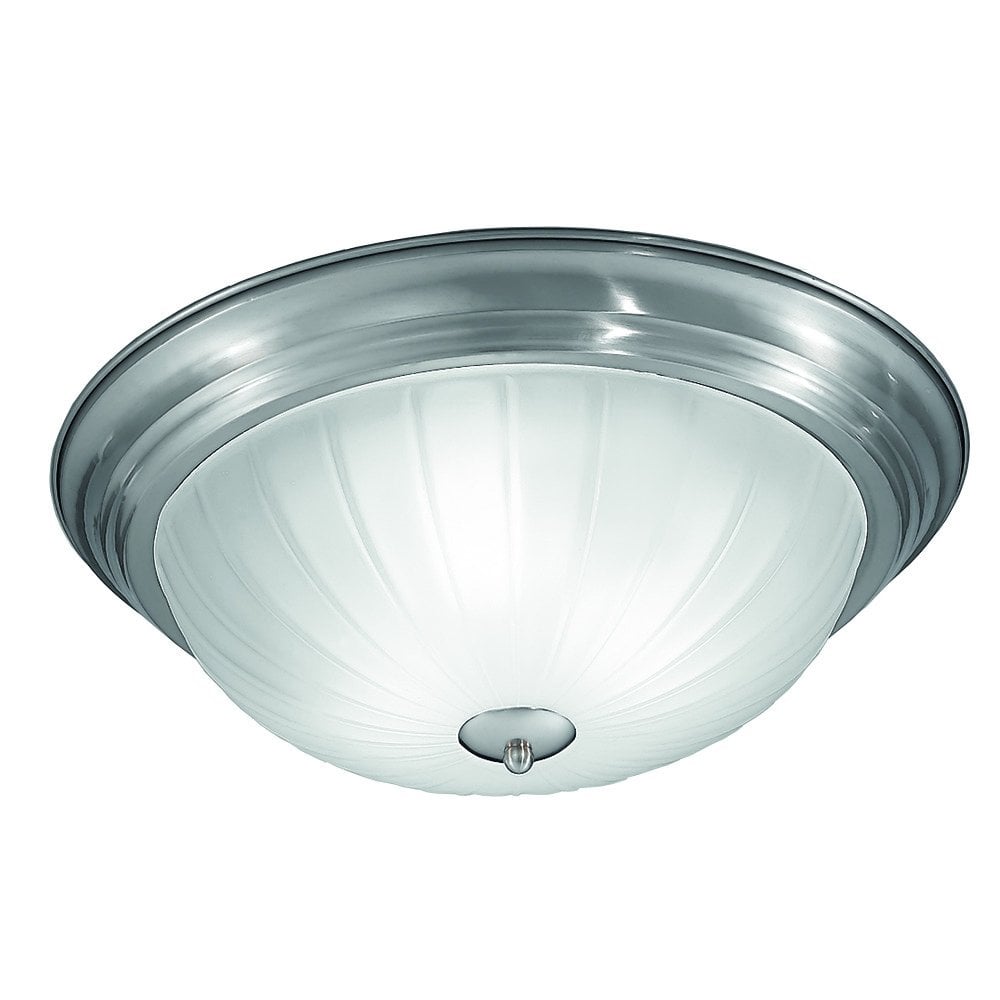 Franklite Roma 390mm Circular Flush - Satin Nickel