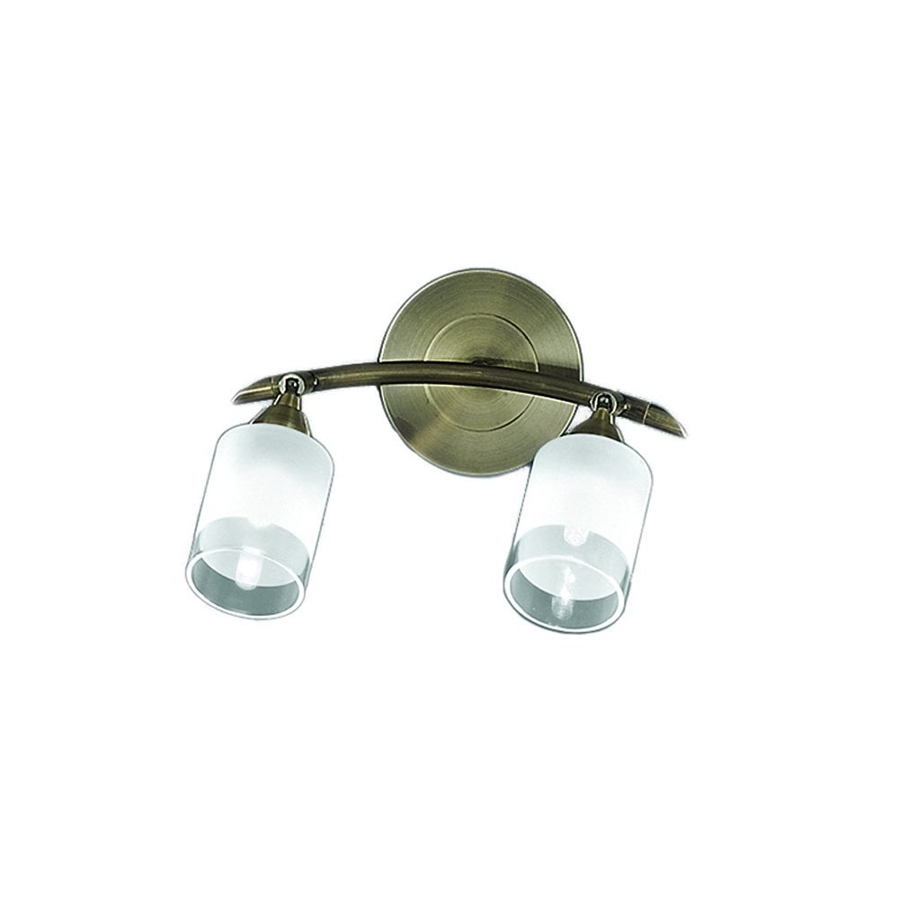 Franklite Campani 2 Light Wall Bracket - Bronze & Clear Acid Glass