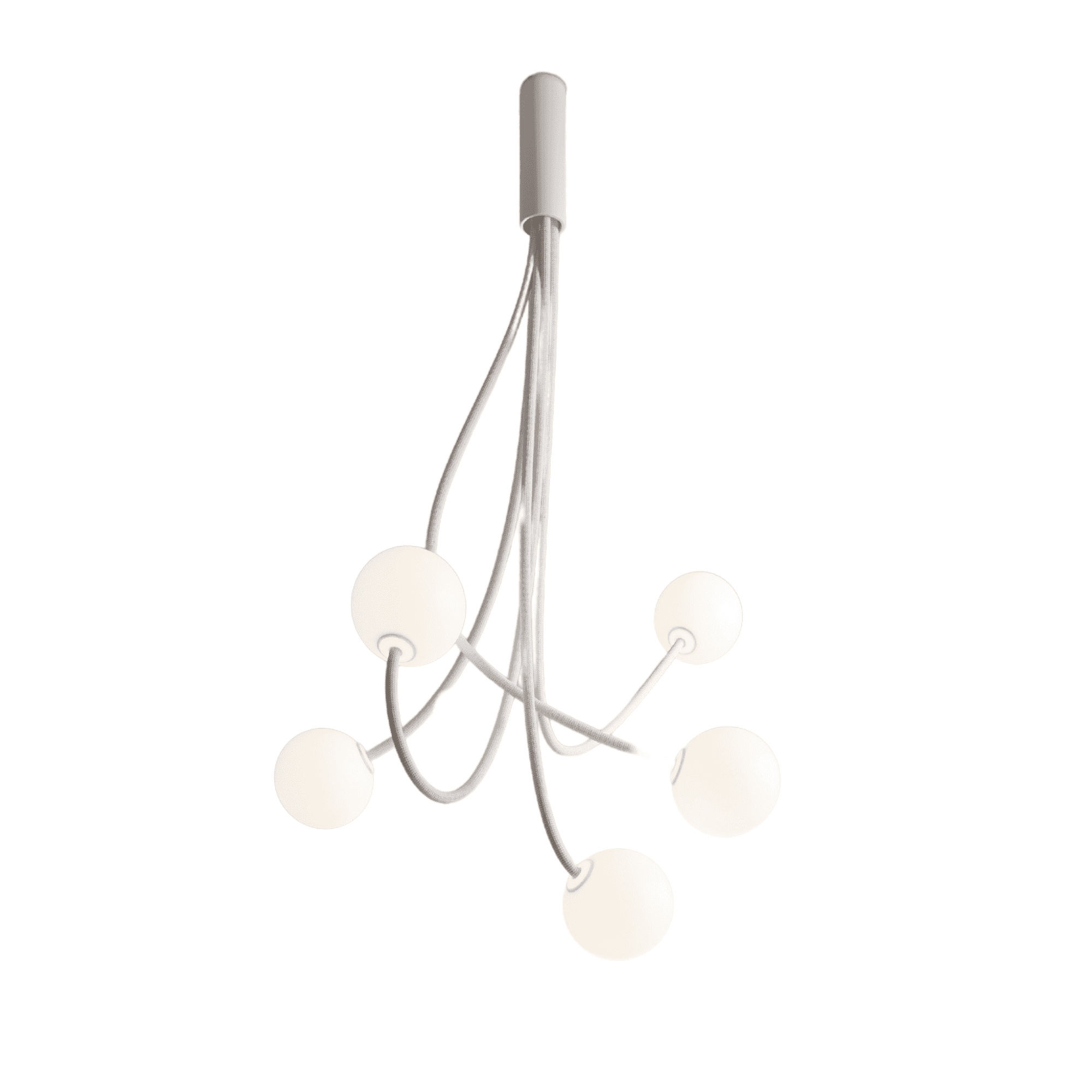 Karman Moony 5 Light Ceiling Lamp - Matt White