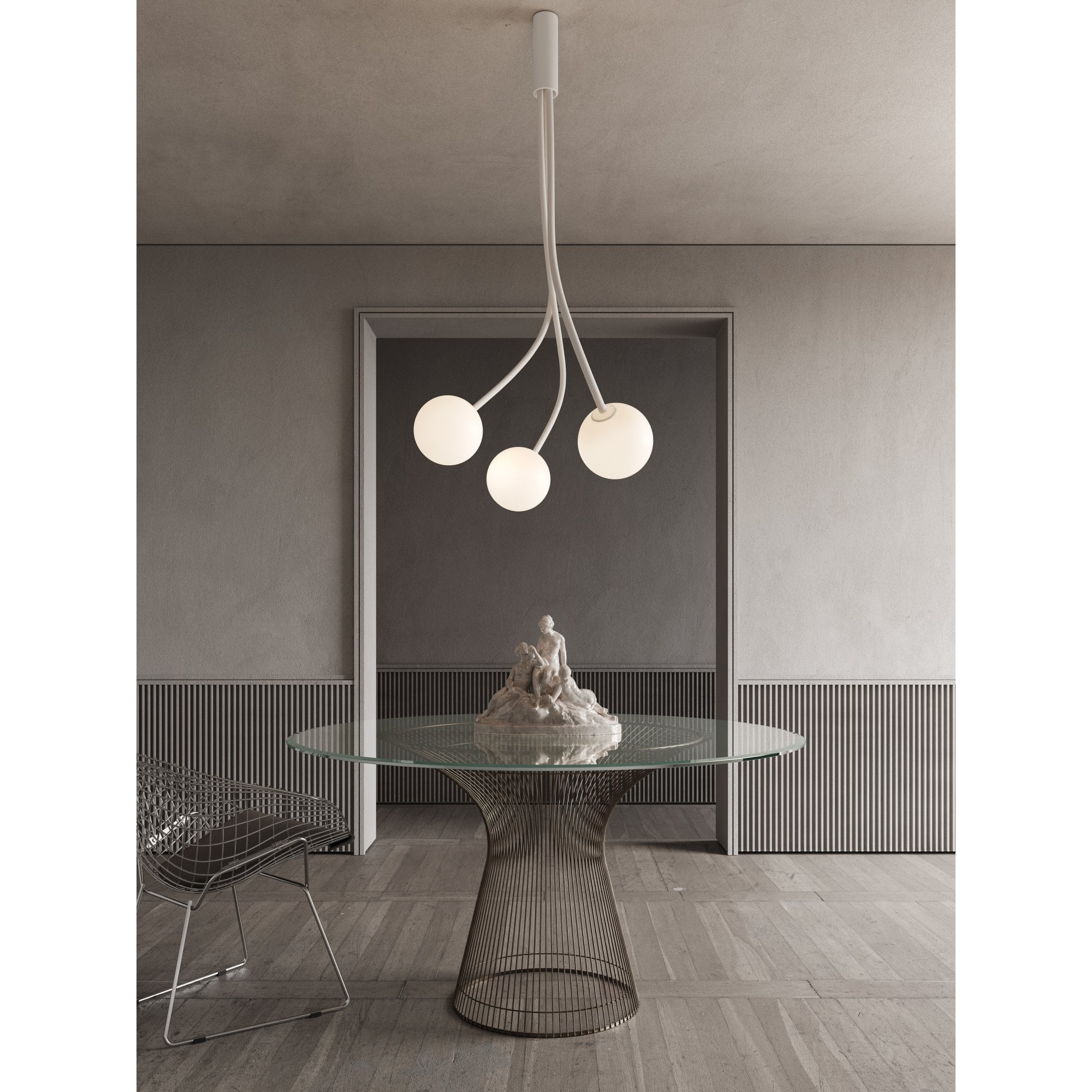Karman Moony 3 Light Ceiling Lamp - Matt White