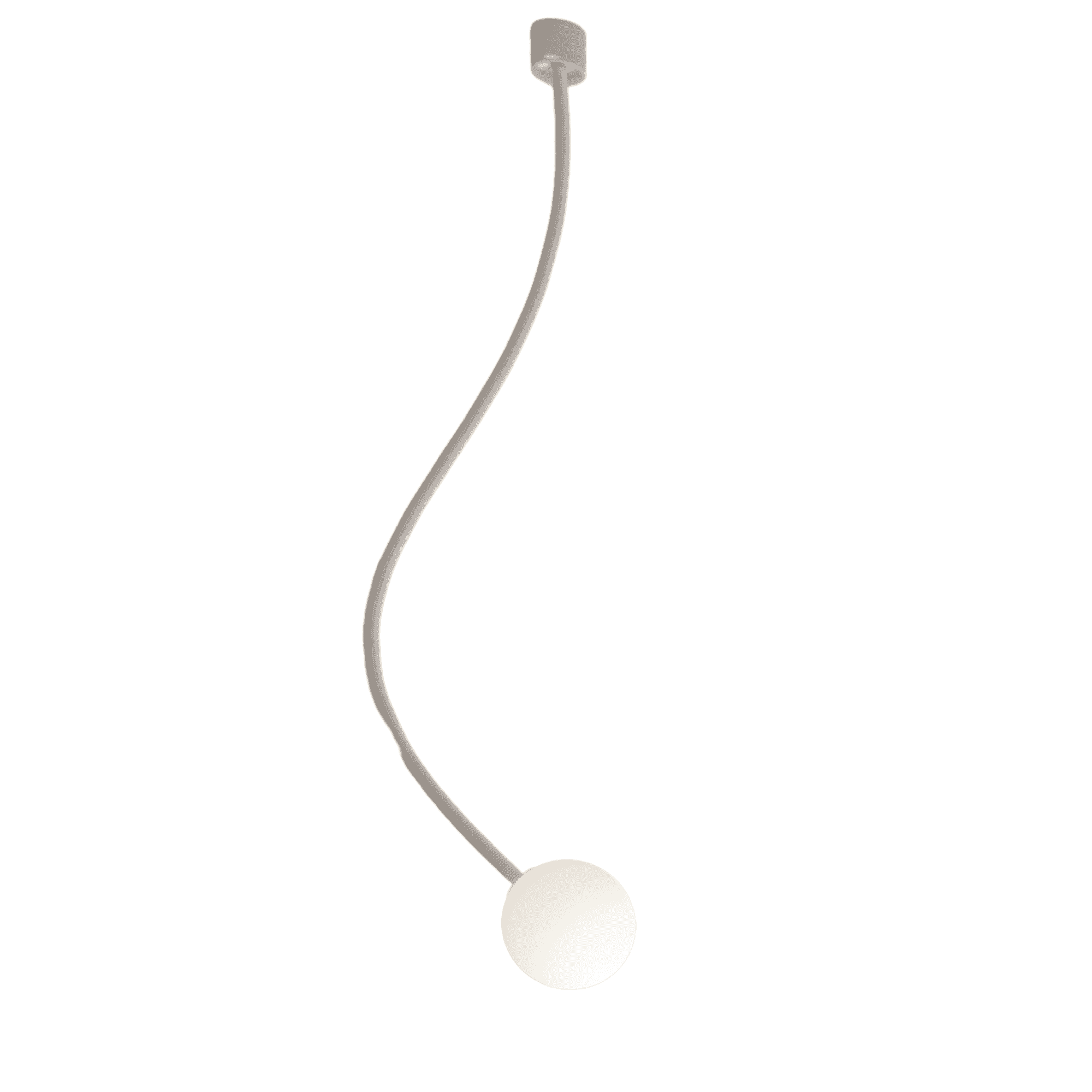 Karman Moony 1 Light Ceiling Lamp - Matt White