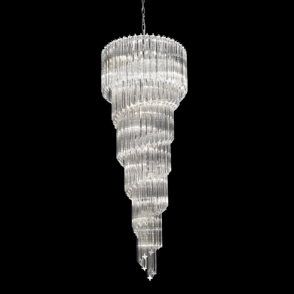 Franklite Valentina 13 Light Pendant - Chrome & Crystal