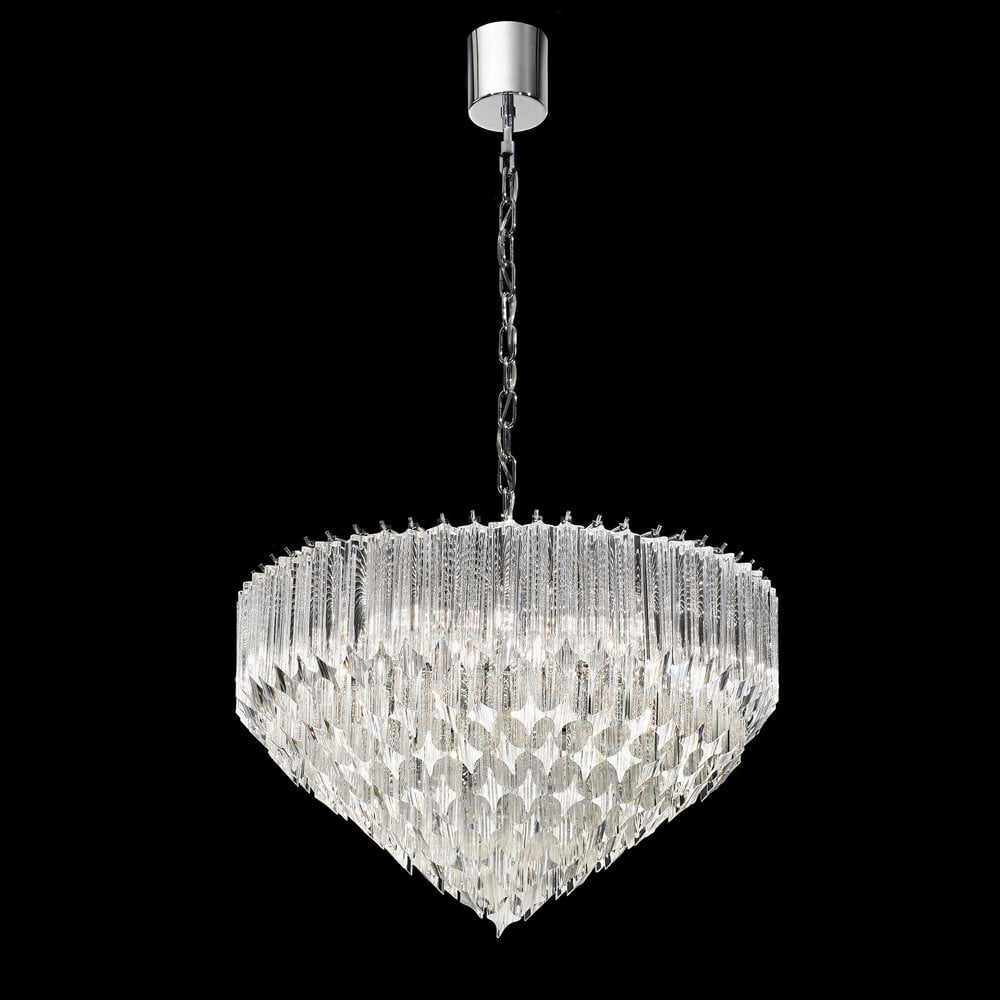 Franklite Valentina 6 Light Pendant - Chrome & Crystal