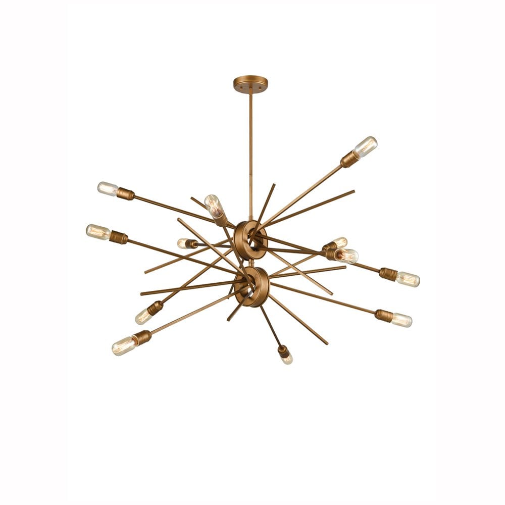 Franklite Idaho 12 Light Adjustable Pendant - Antique Gold