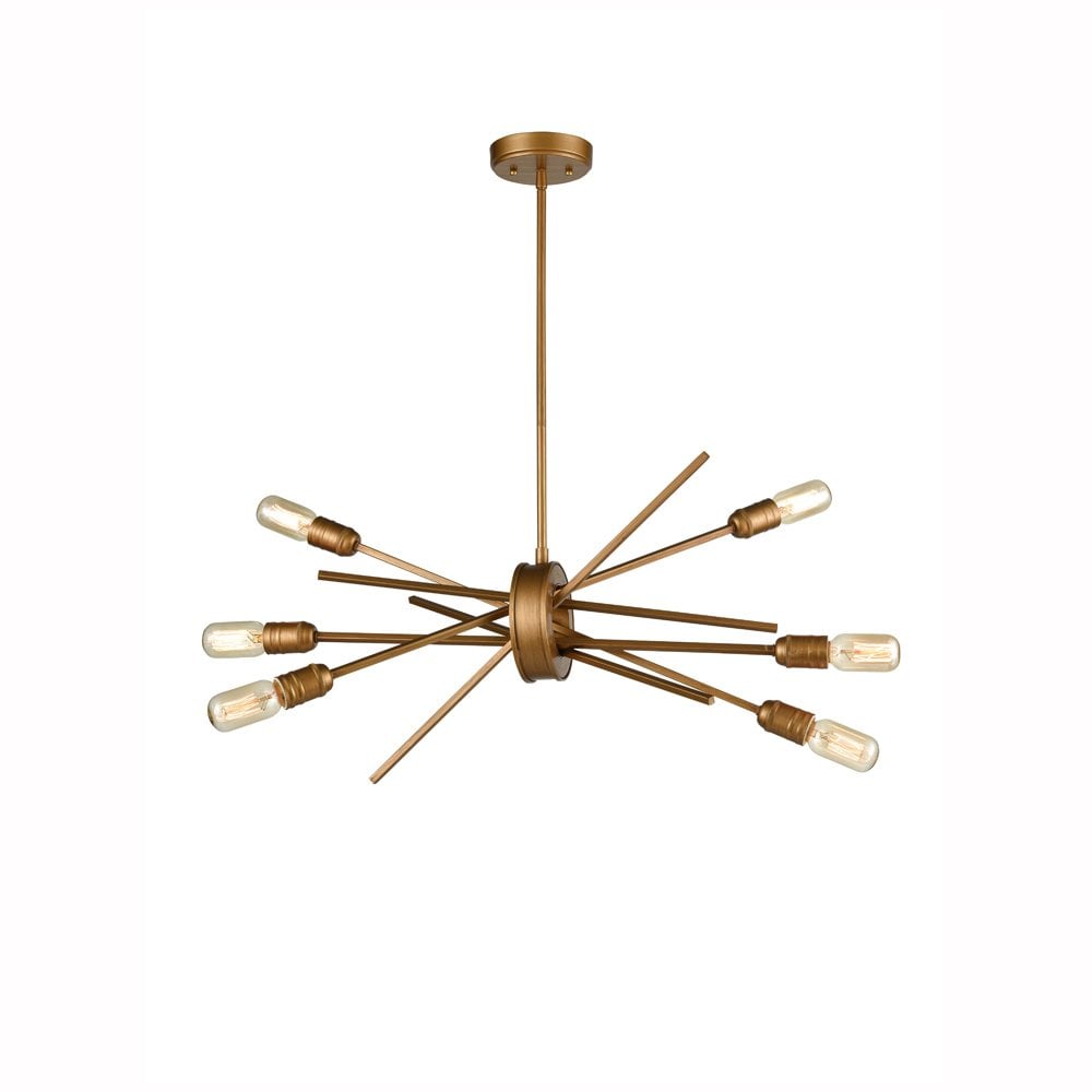 Franklite Idaho 6 Light Adjustable Fitting - Antique Gold