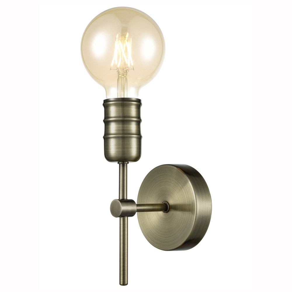 Franklite Impact 1 Light Wall Bracket - Antique Brass