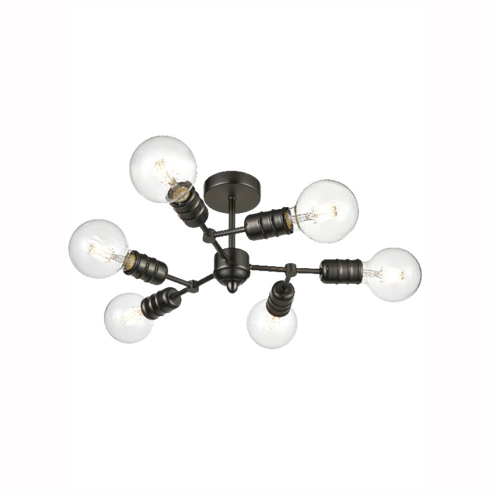 Franklite Impact 6 Light Fitting - Gunmetal Finish