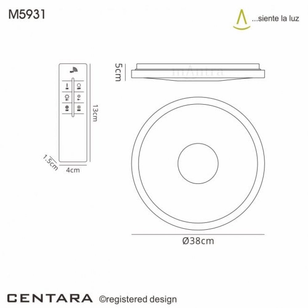 Mantra Centara 38cm Flush - Polished Chrome