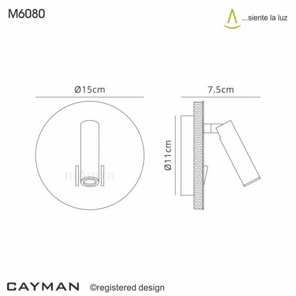 Mantra Cayman Reading Light - White