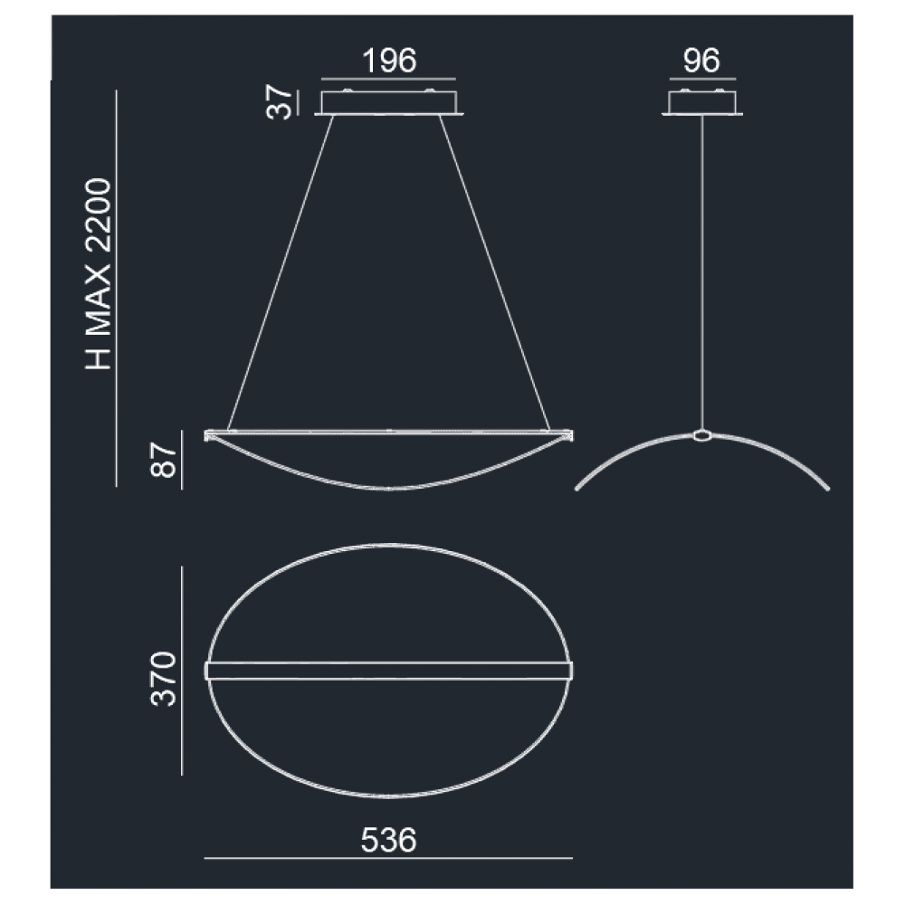 Stilnovo Diphy L54 Small Transformative Optic Pendant - Matt White