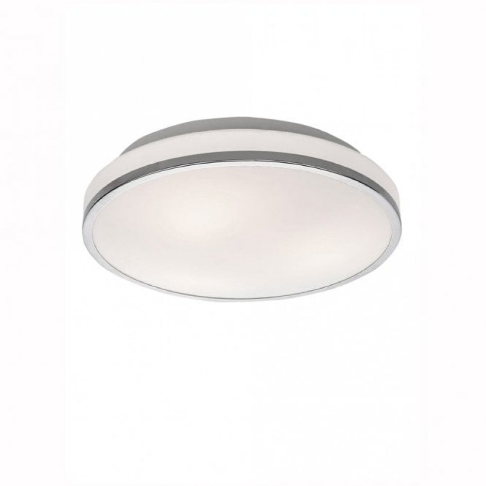 Franklite Zelma 340mm Flush IP44 - Chrome