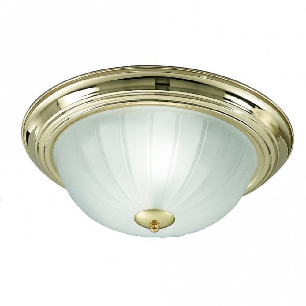 Franklite Roma 355mm Circular Flush - Brass