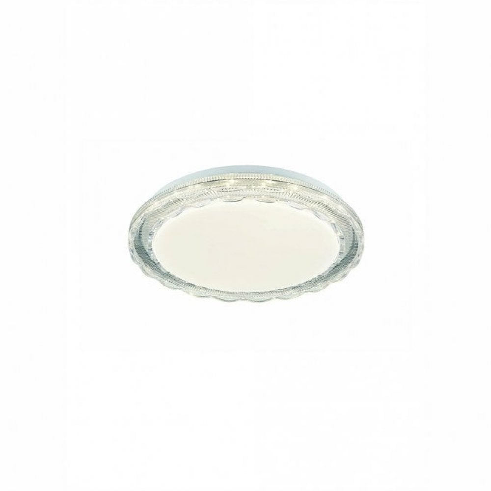 Franklite Mura LED IP44 Flush - White & Polycarbonate