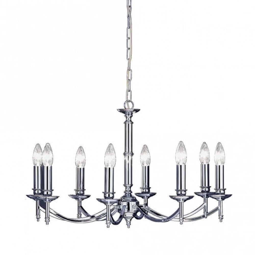 Franklite Petrushka 8 Light Chandelier - Chrome