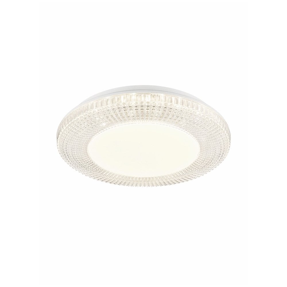 Franklite Una LED IP44 Flush - White & Polycarbonate