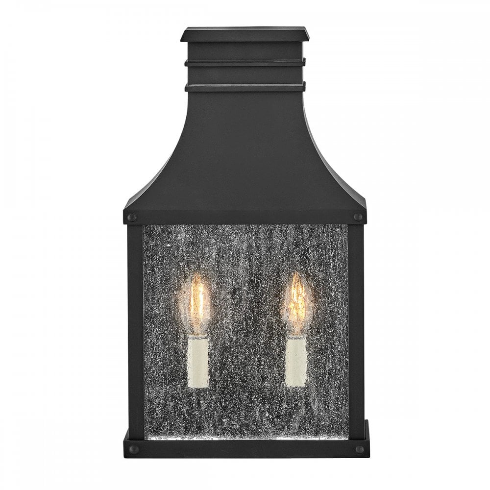 Hinkley Beacon Hill 2 Light Half Wall Lantern - Museum Black