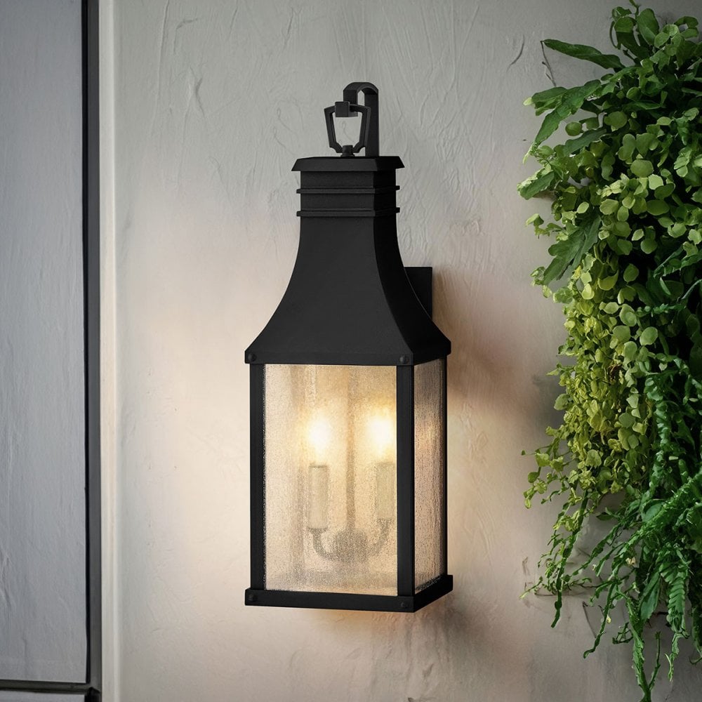 Hinkley Beacon Hill 2 Light Medium Wall Lantern - Museum Black
