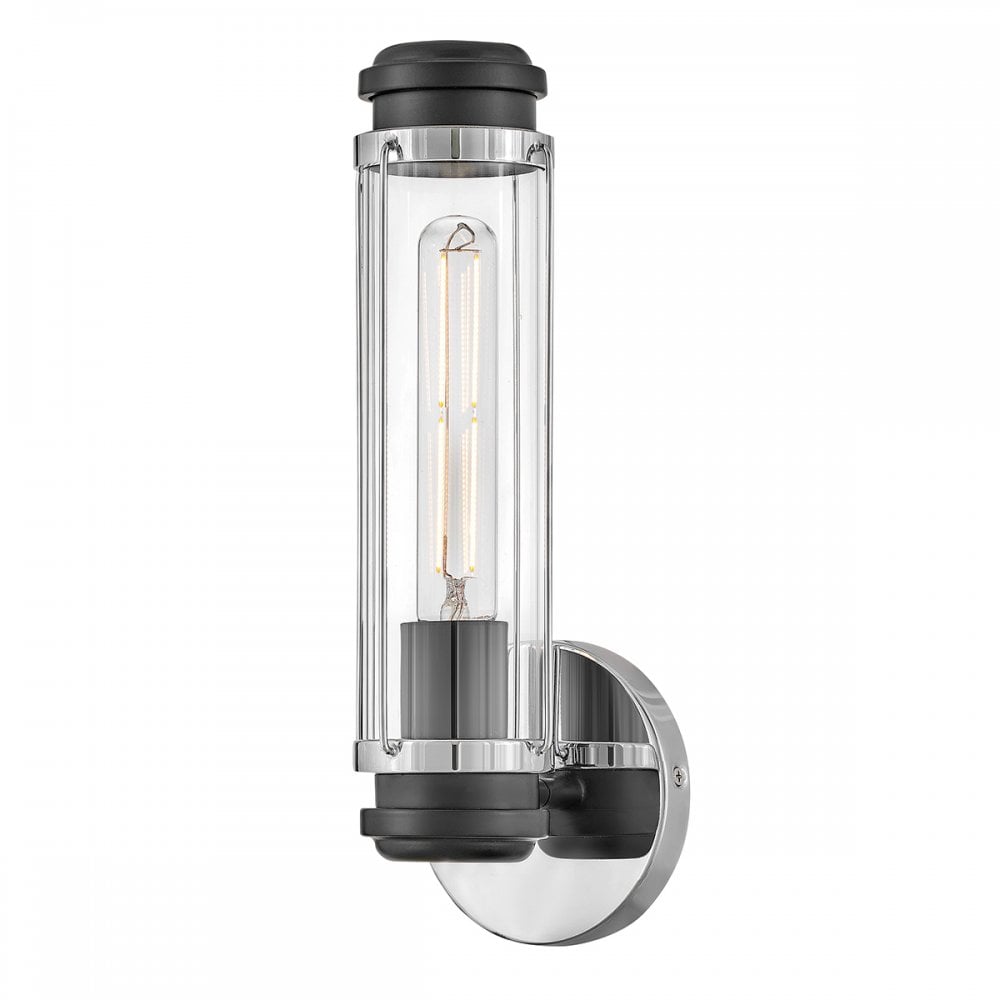 Hinkley Masthead 1 Light Wall Light - Polished Chrome & Black