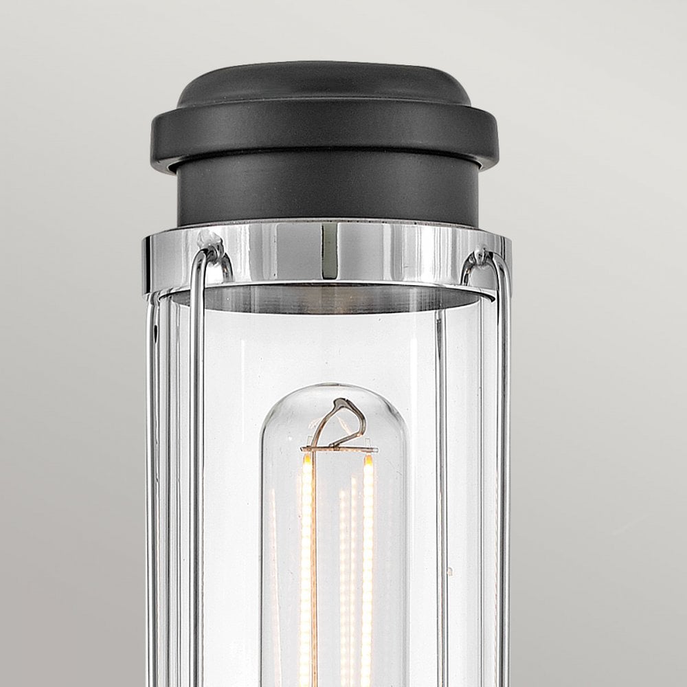 Hinkley Masthead 1 Light Wall Light - Polished Chrome & Black