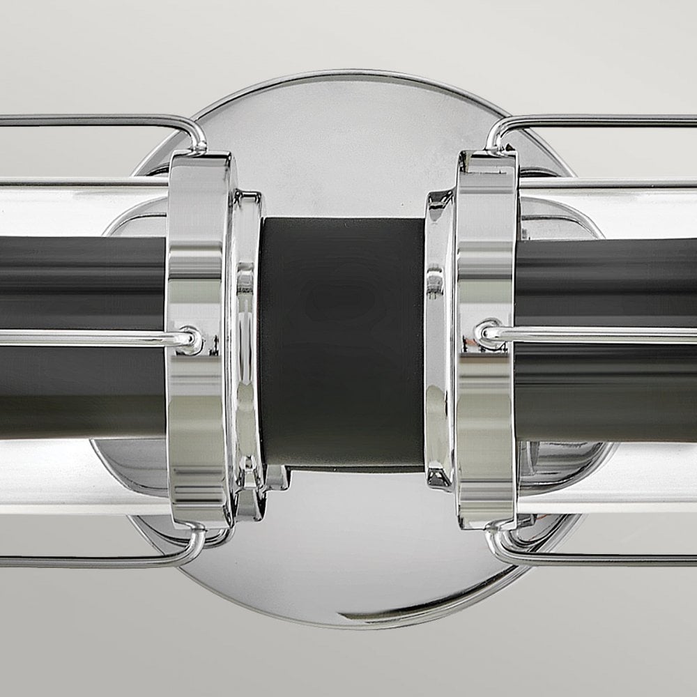 Hinkley Masthead 2 Light Wall Light - Polished Chrome & Black
