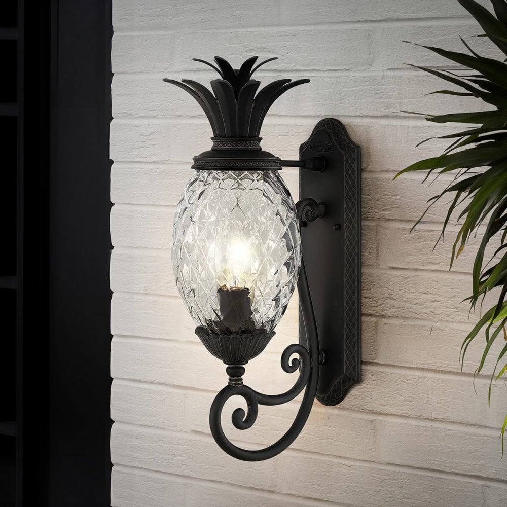 Hinkley Plantation 1 Light Medium Wall Lantern - Museum Black