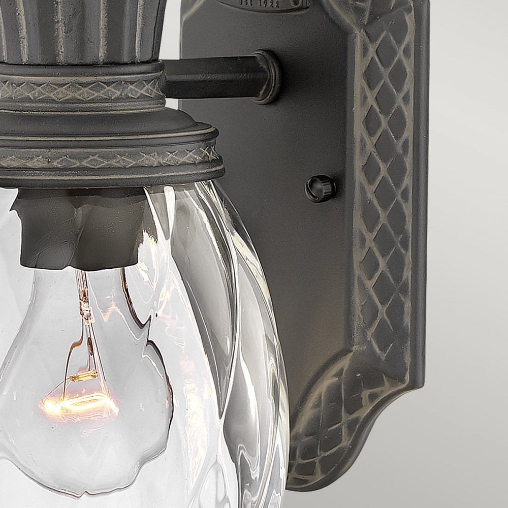 Hinkley Plantation 1 Light Small Wall Lantern - Museum Black