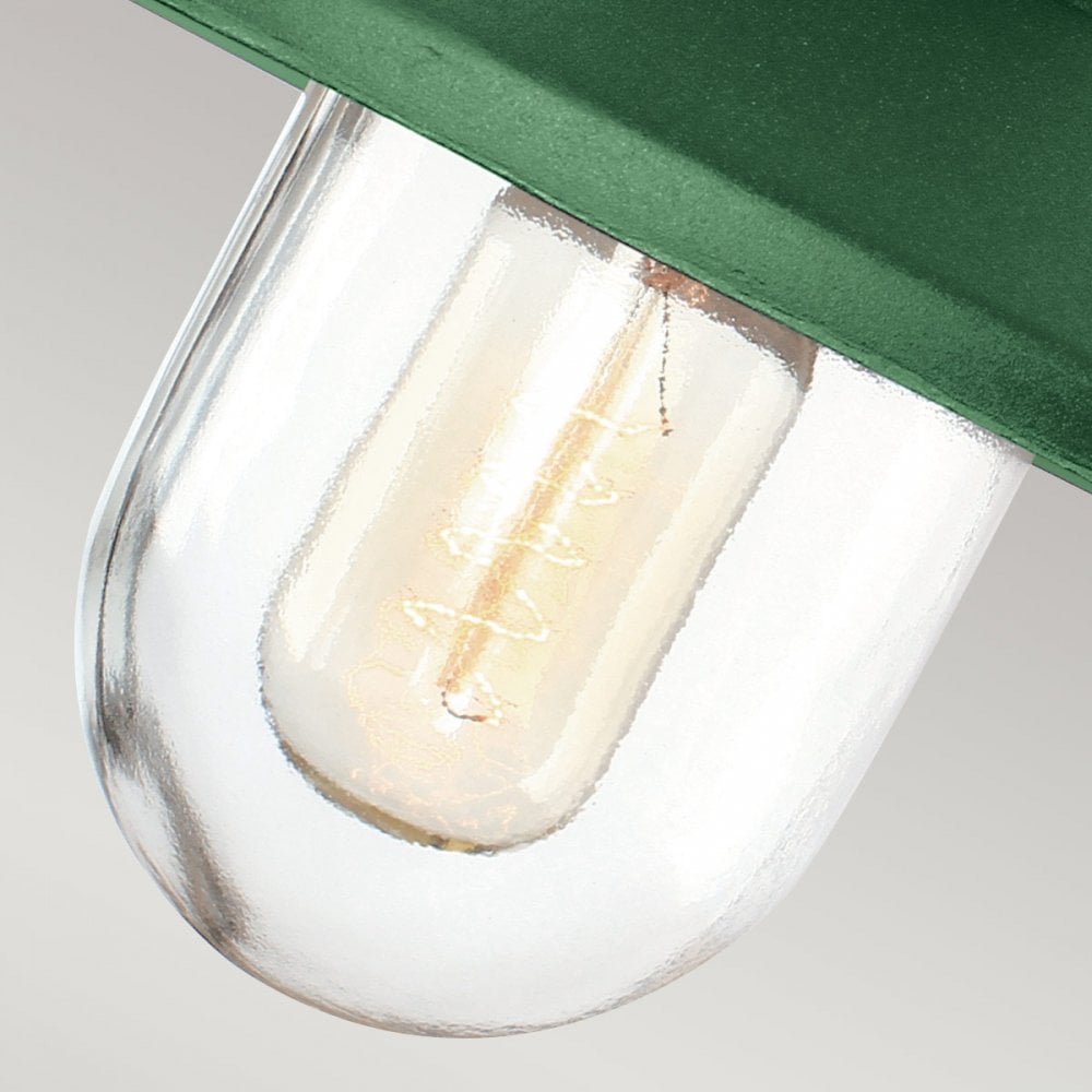 Elstead Klampenborg 1 Light Wall Lantern - Fir Green