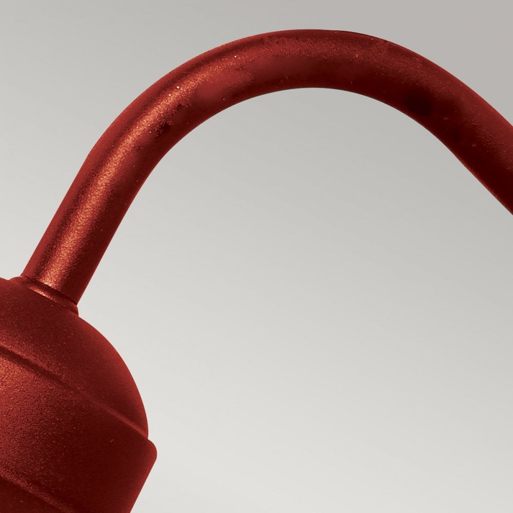 Elstead Klampenborg 1 Light Wall Lantern - Oxide Red