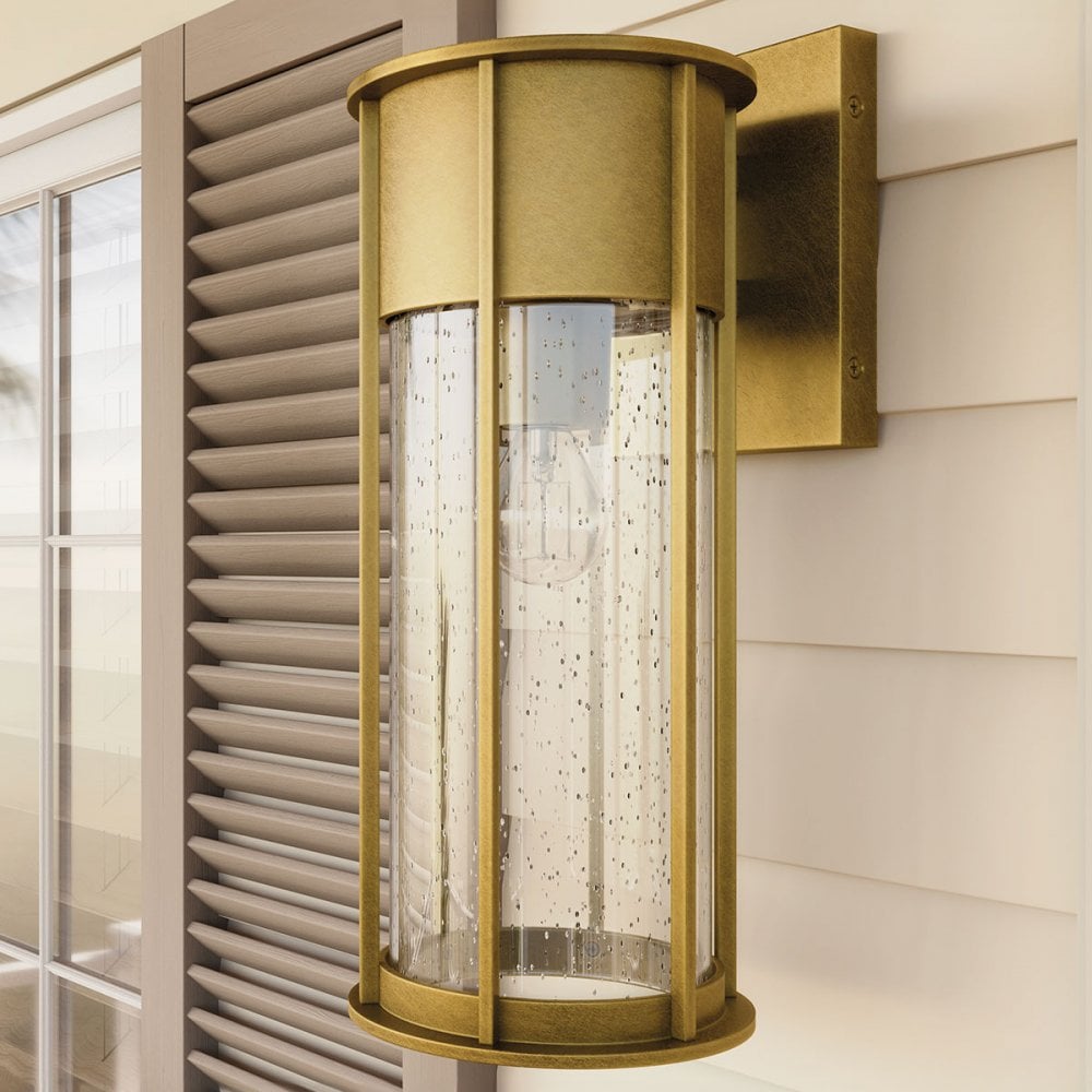 Kichler Camillo 1 Light Medium Wall Lantern - Painted Natural Brass