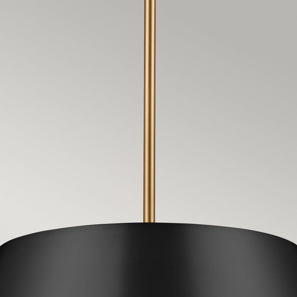 Kichler Luella 3 Light Duo-Mount Pendant - Black & Brass