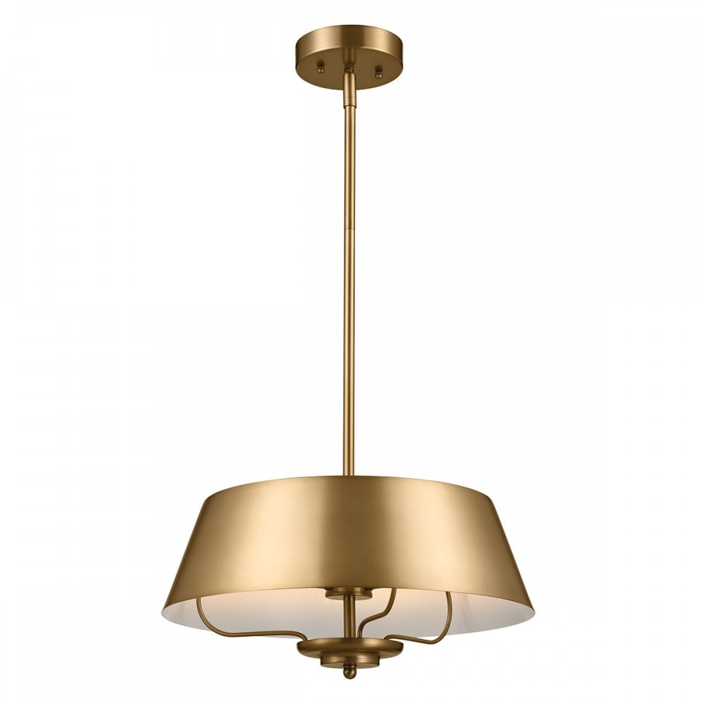 Kichler Luella 3 Light Duo-Mount Pendant - Brushed Natural Brass