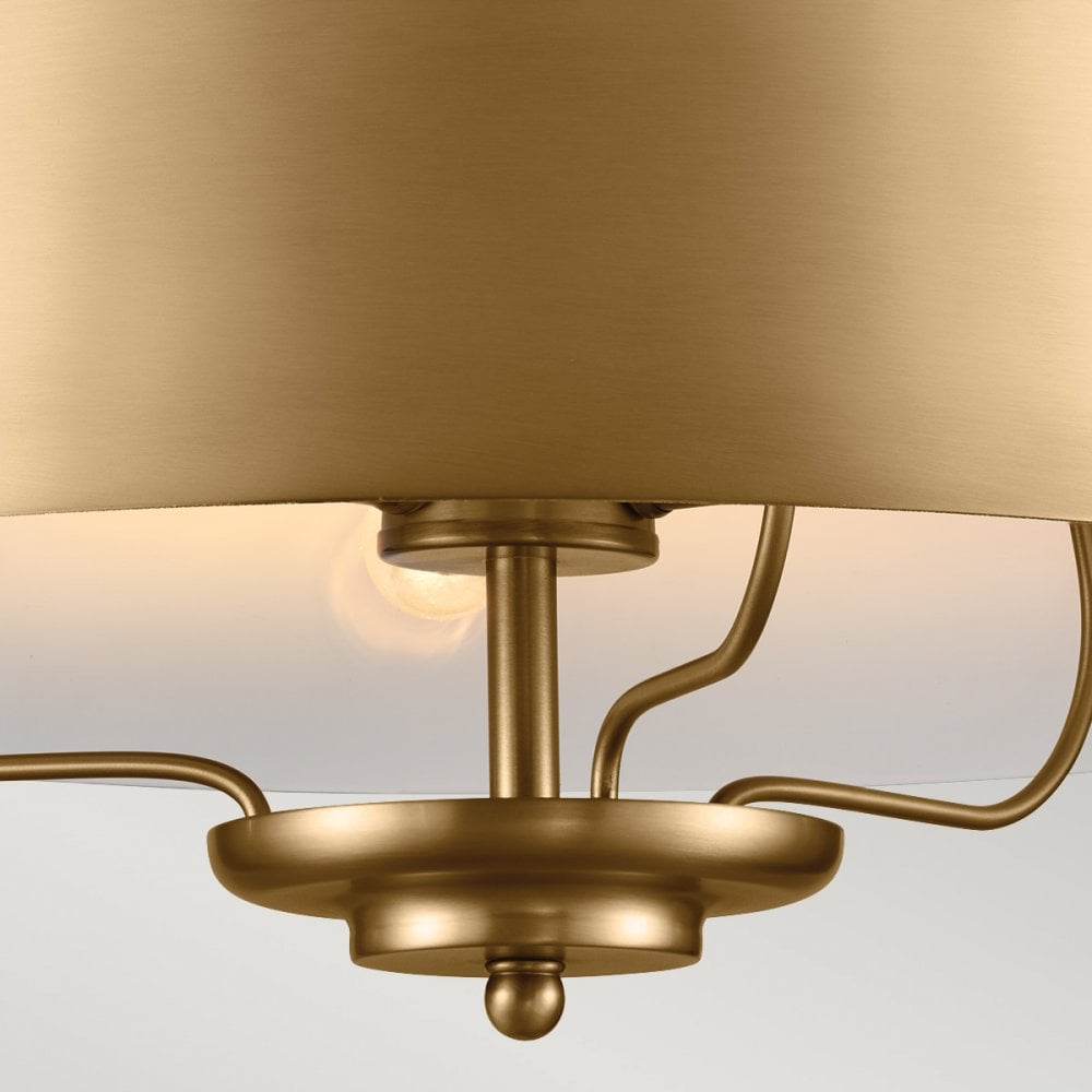 Kichler Luella 3 Light Duo-Mount Pendant - Brushed Natural Brass