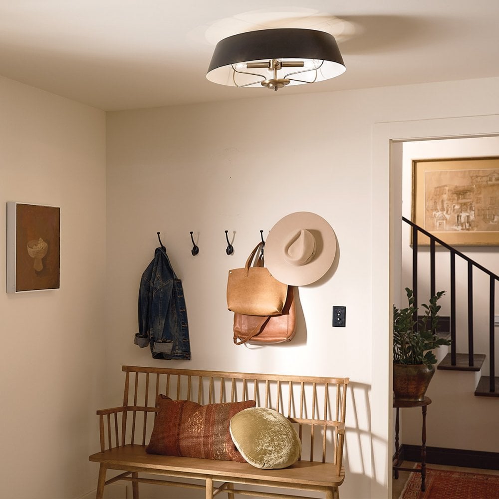 Kichler Luella 4 Light Duo-Mount Pendant - Black & Brass