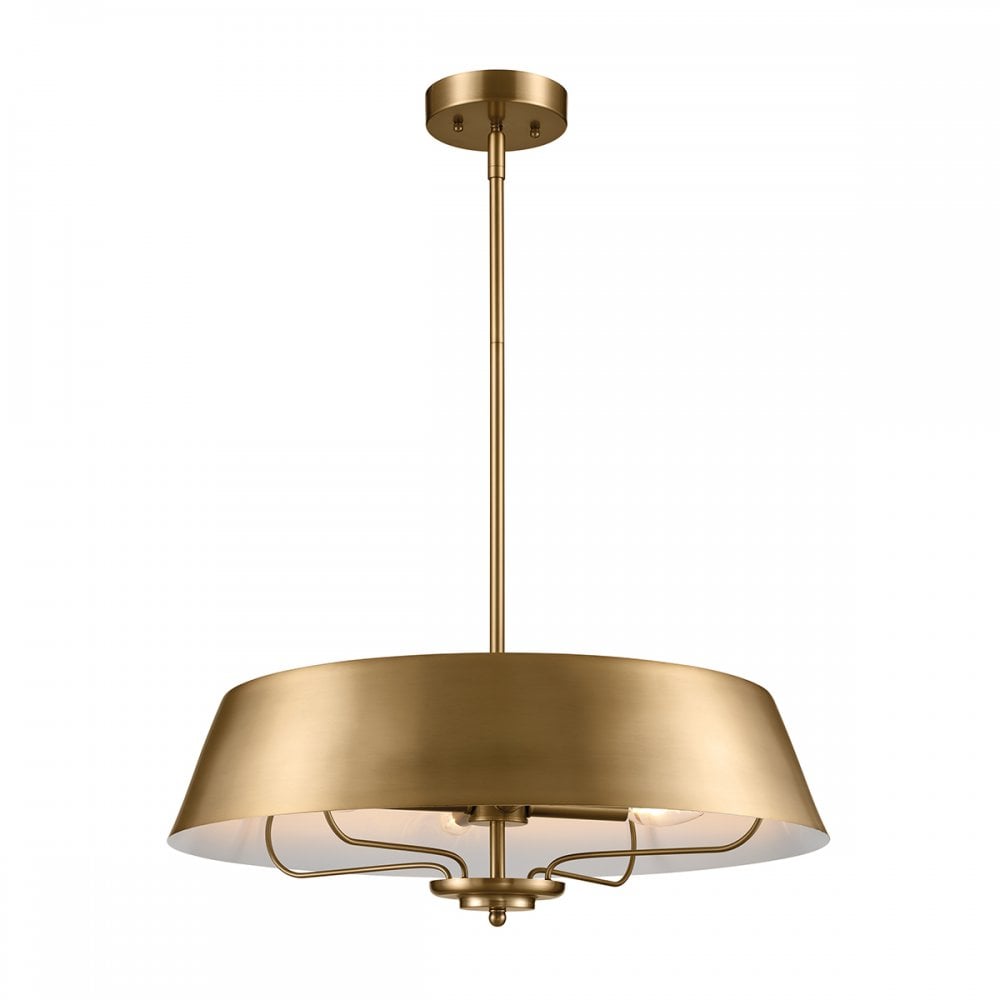 Kichler Luella 4 Light Duo-Mount Pendant - Brushed Natural Brass