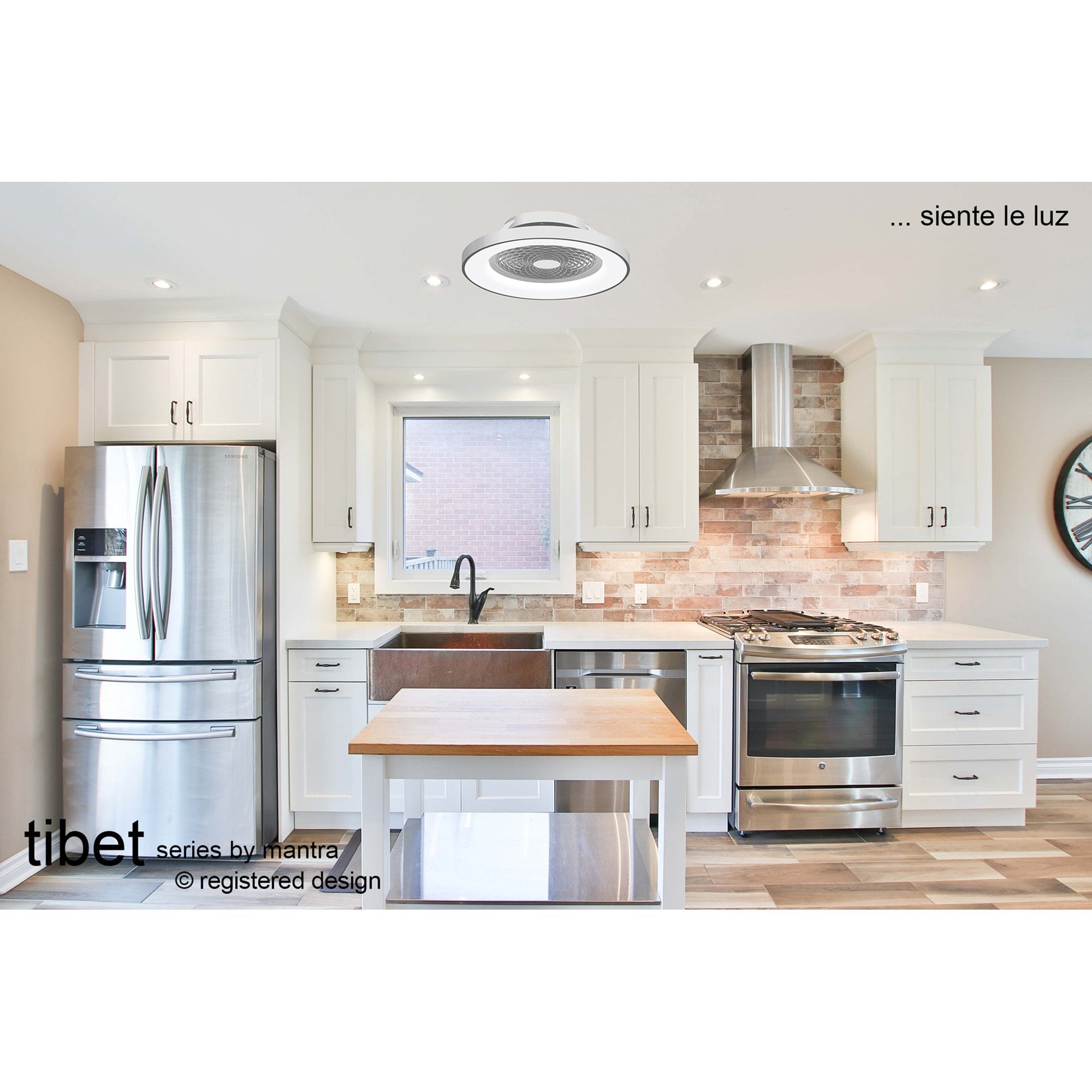 Mantra Tibet 70W LED Dimmable Ceiling Light & Fan, Remote, APP , Voice Controlled, White