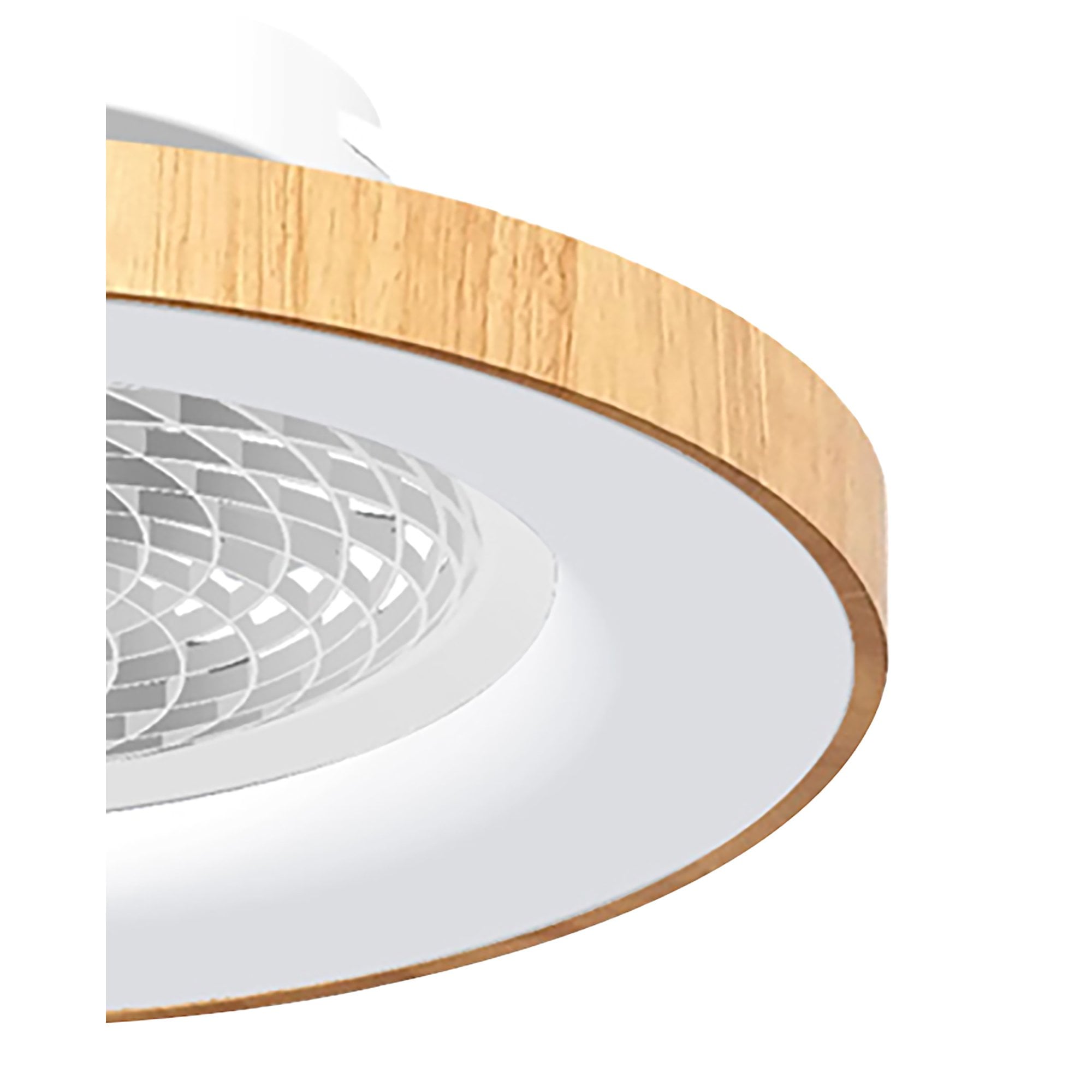 Mantra Tibet 70W LED Dimmable Ceiling Light & Fan, Remote, APP , Voice Controlled, Wood Effect