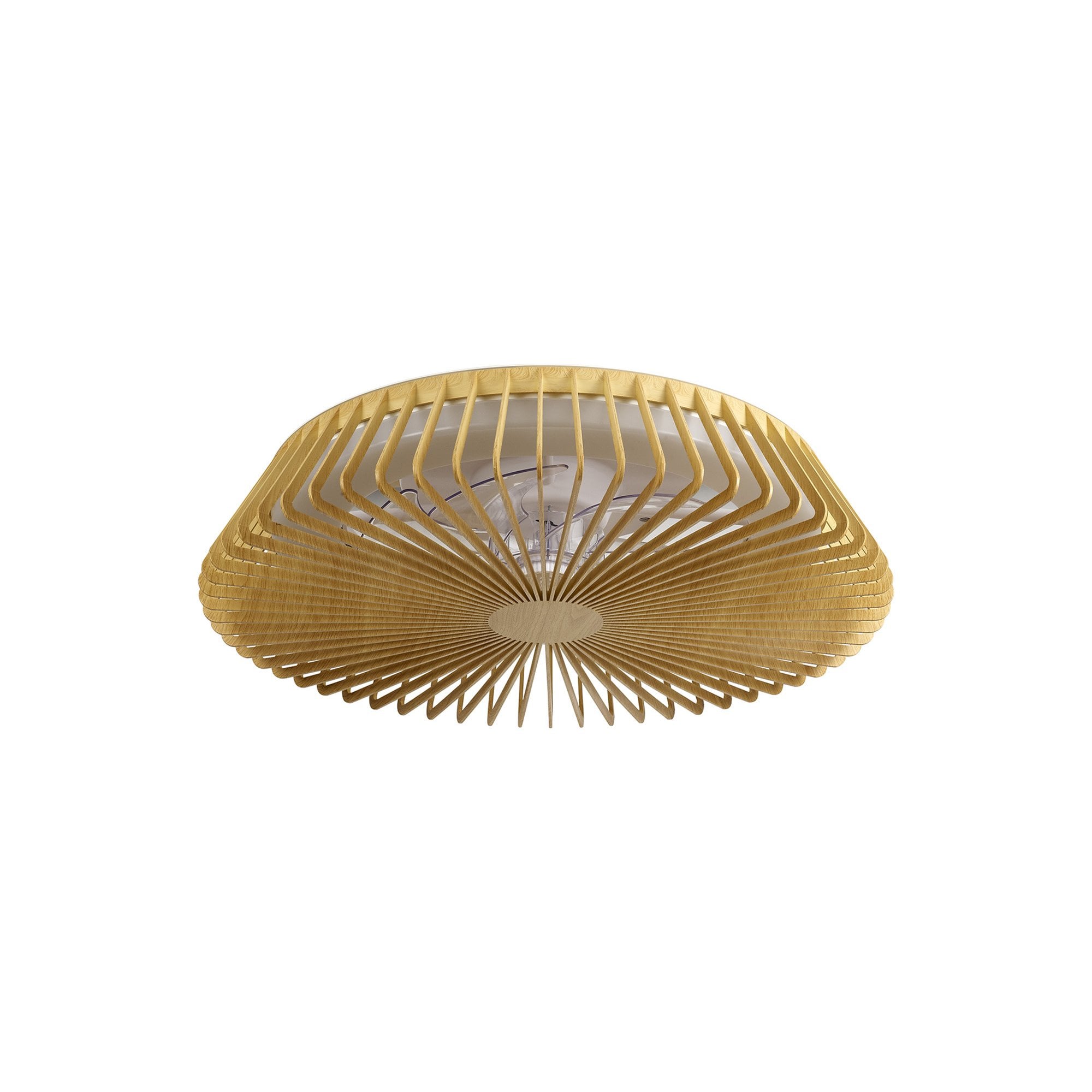 Mantra Himalaya 70W LED Dimmable Ceiling Light & Fan, Remote, APP , Voice Controlled, Wood Effect