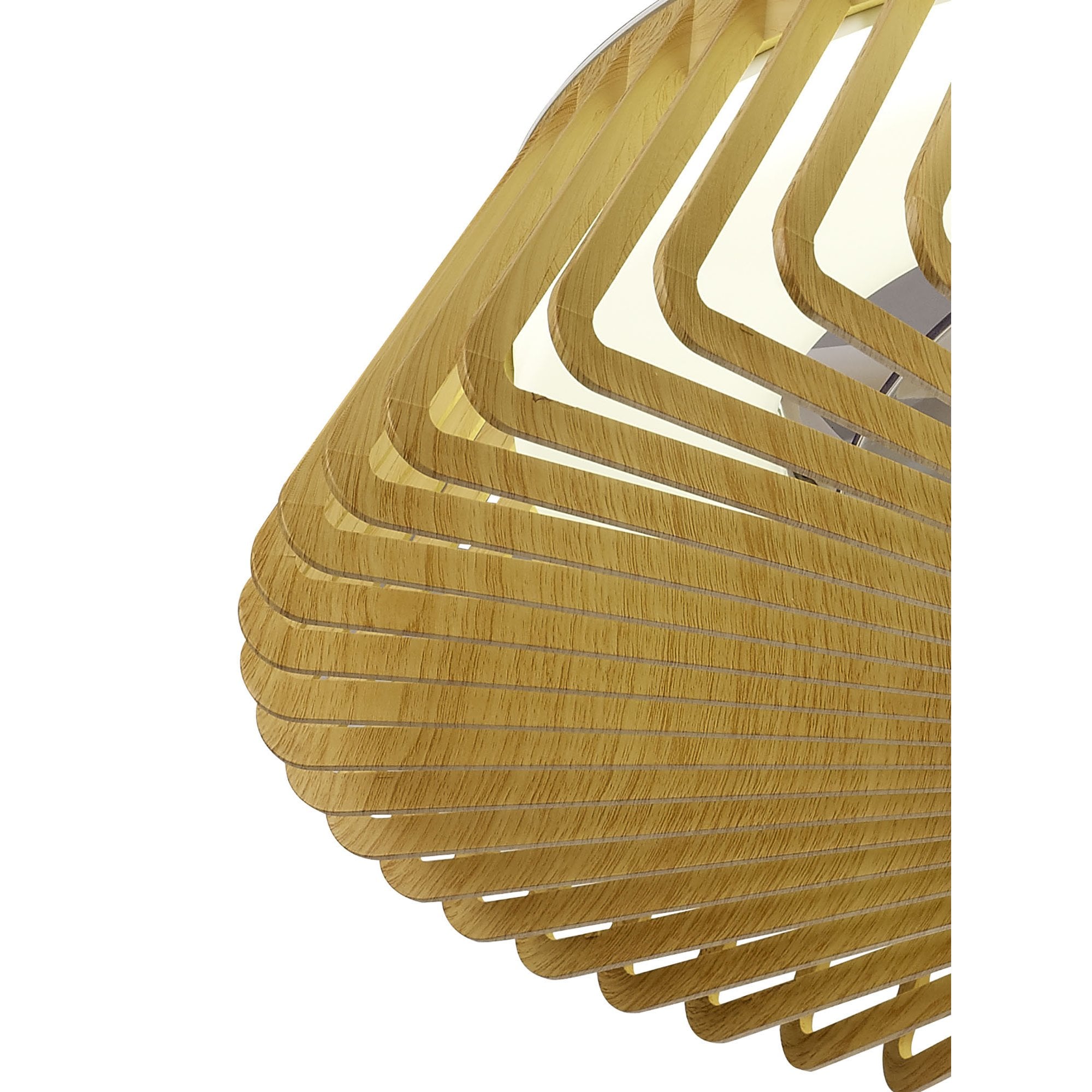 Mantra Himalaya 70W LED Dimmable Ceiling Light & Fan, Remote, APP , Voice Controlled, Wood Effect