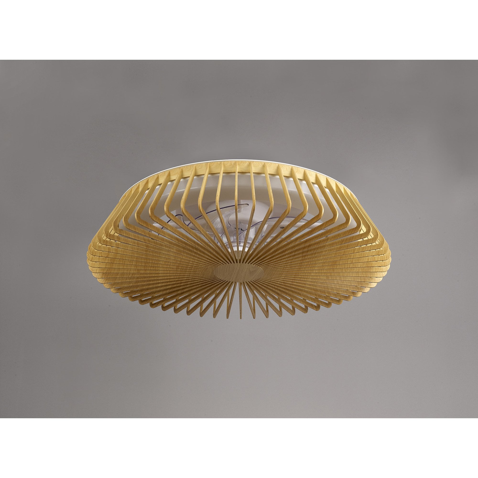 Mantra Himalaya 70W LED Dimmable Ceiling Light & Fan, Remote, APP , Voice Controlled, Wood Effect