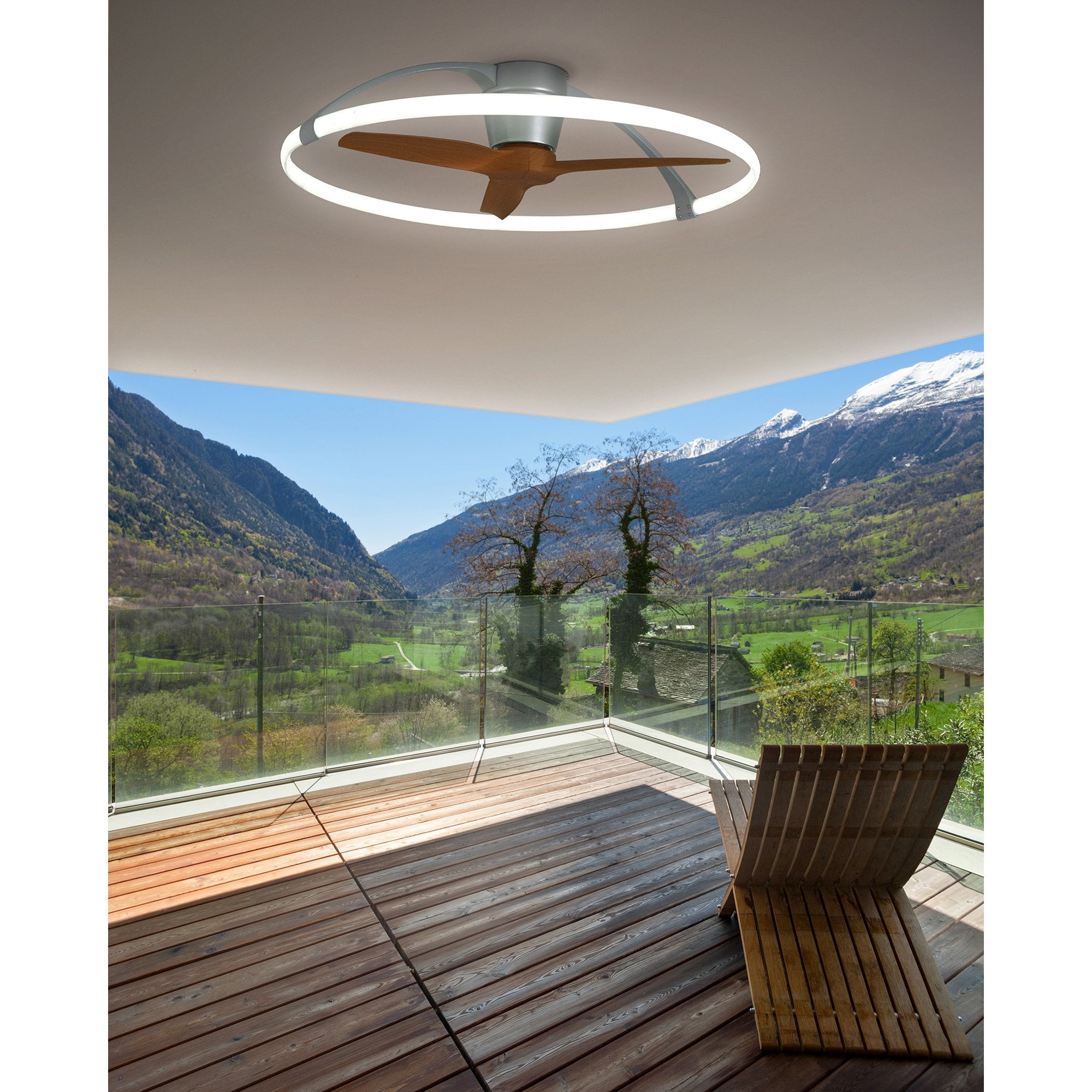 Mantra Nepal 75W LED Dimmable Ceiling Light & Fan, Remote, APP , Voice Controlled, Black