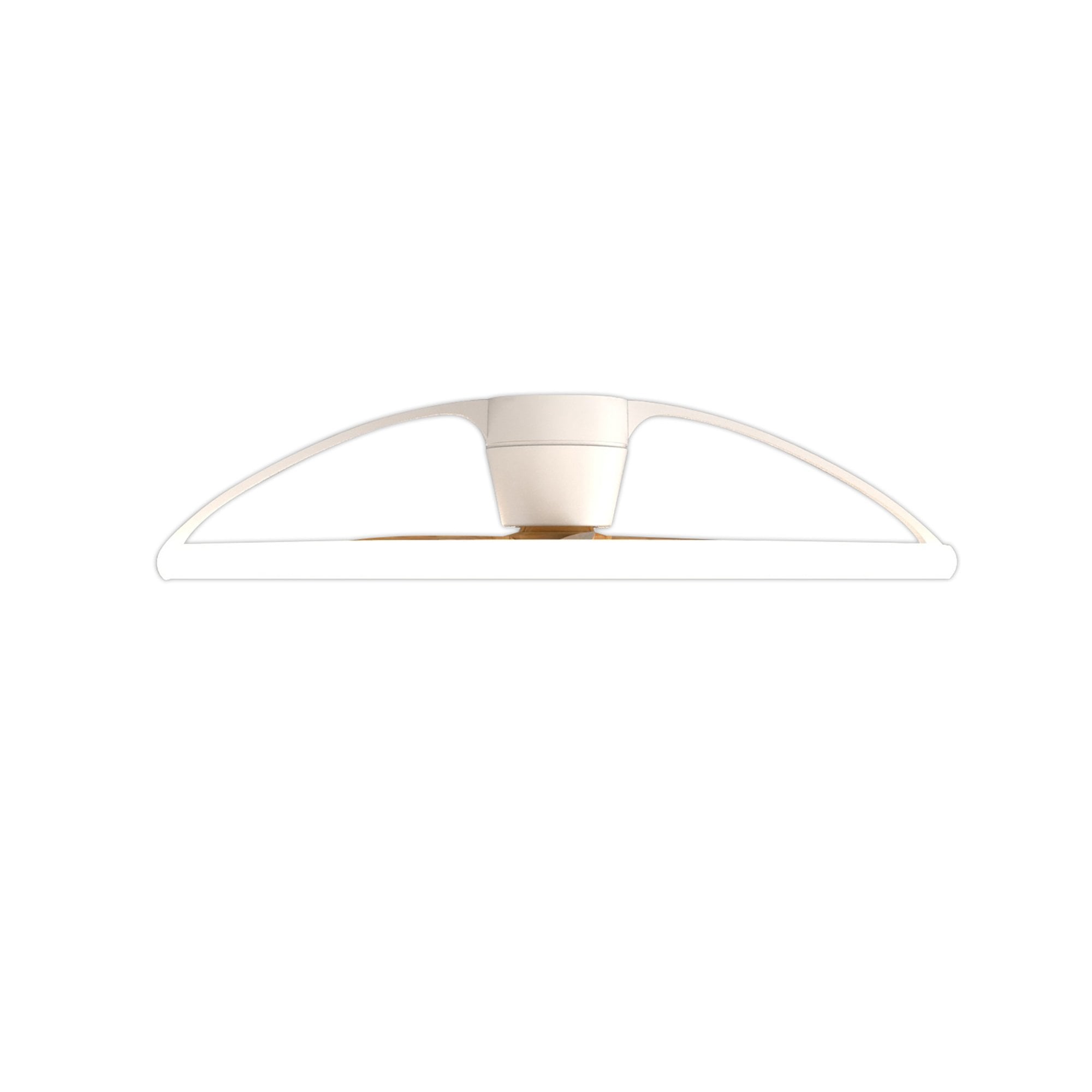 Mantra Nepal 75W LED Dimmable Ceiling Light & Fan, Remote, APP, Voice Controlled - White & Wood Effect
