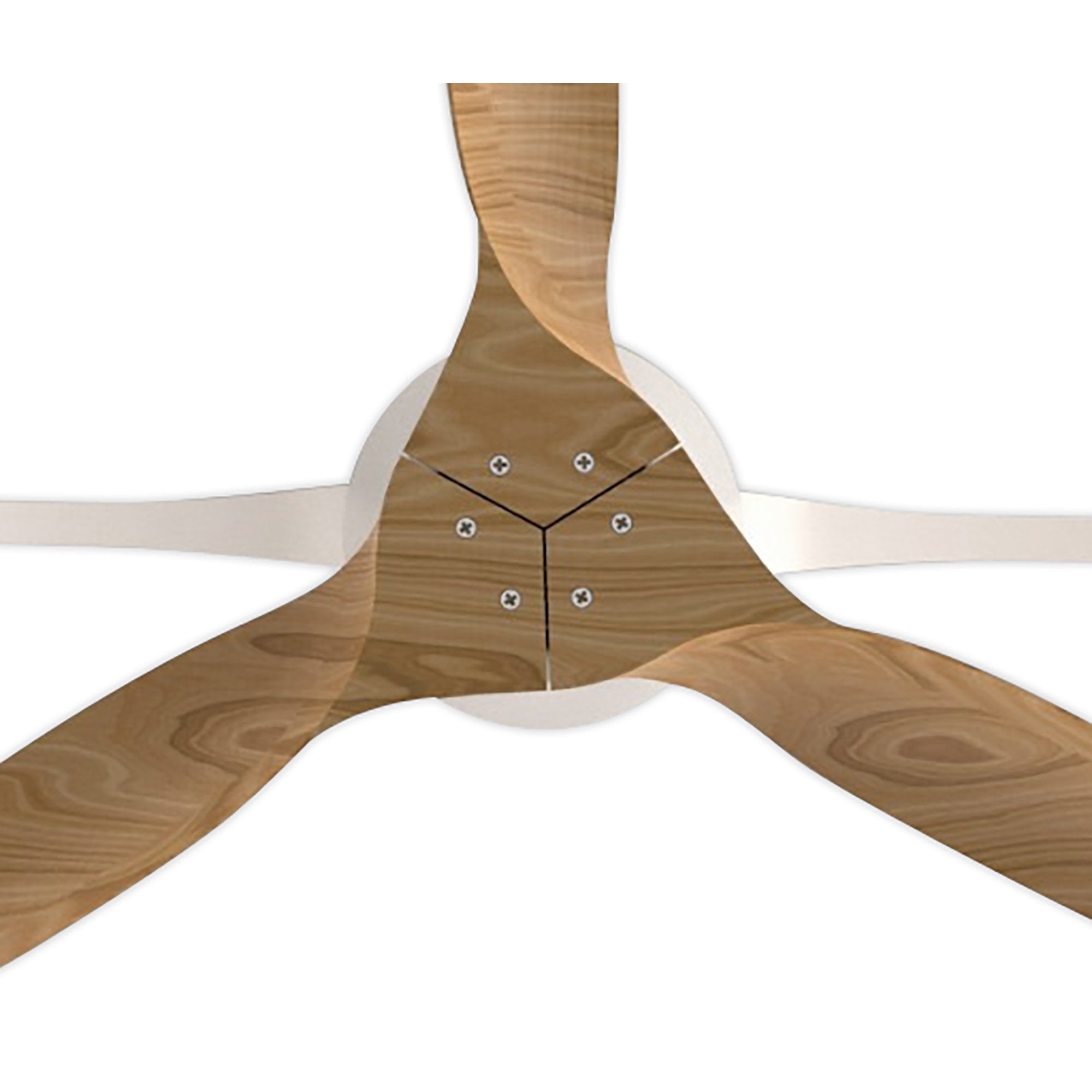 Mantra Nepal 75W LED Dimmable Ceiling Light & Fan, Remote, APP, Voice Controlled - White & Wood Effect