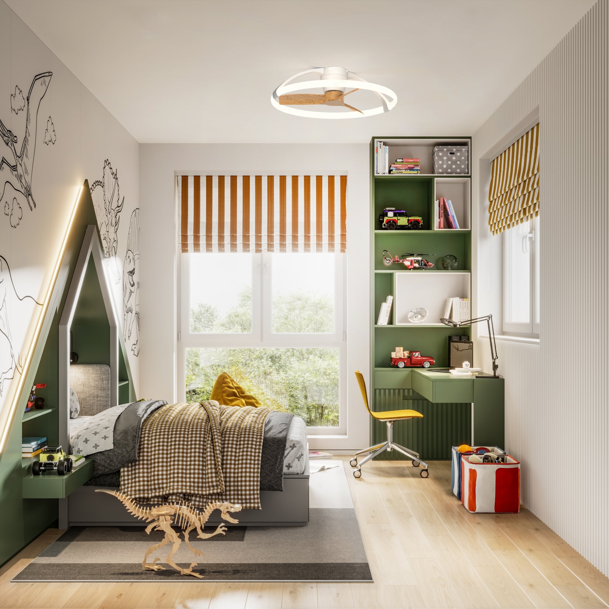 Mantra Nepal 75W LED Dimmable Ceiling Light & Fan, Remote, APP , Voice Controlled, Silver