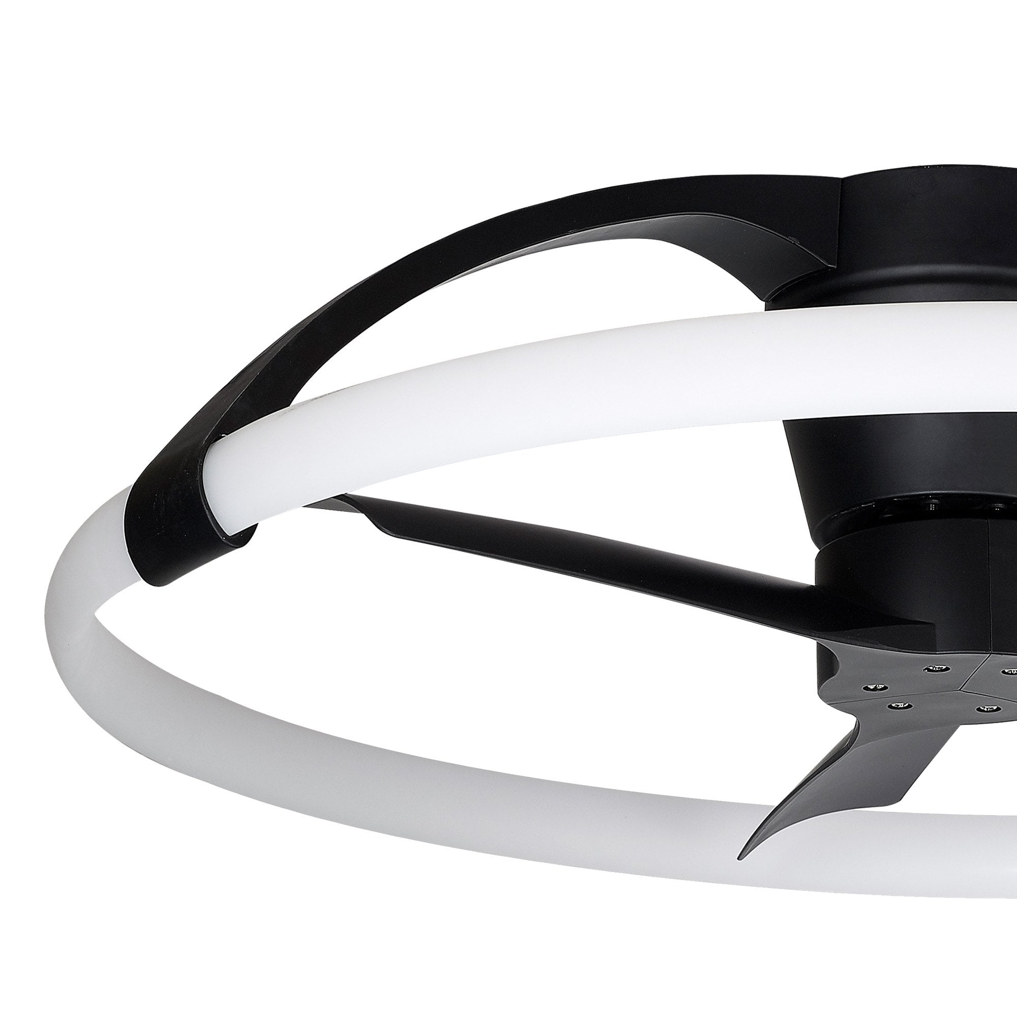 Mantra Nepal 55W LED Dimmable Ceiling Light & Fan, Remote Controlled - Black