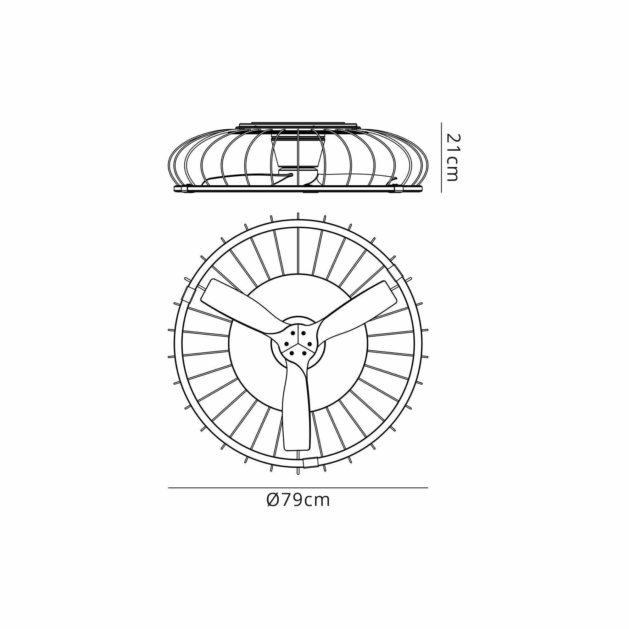 Mantra Nature 75W LED Dimmable Ceiling Light & Fan, Remote, APP , Voice Controlled, Black