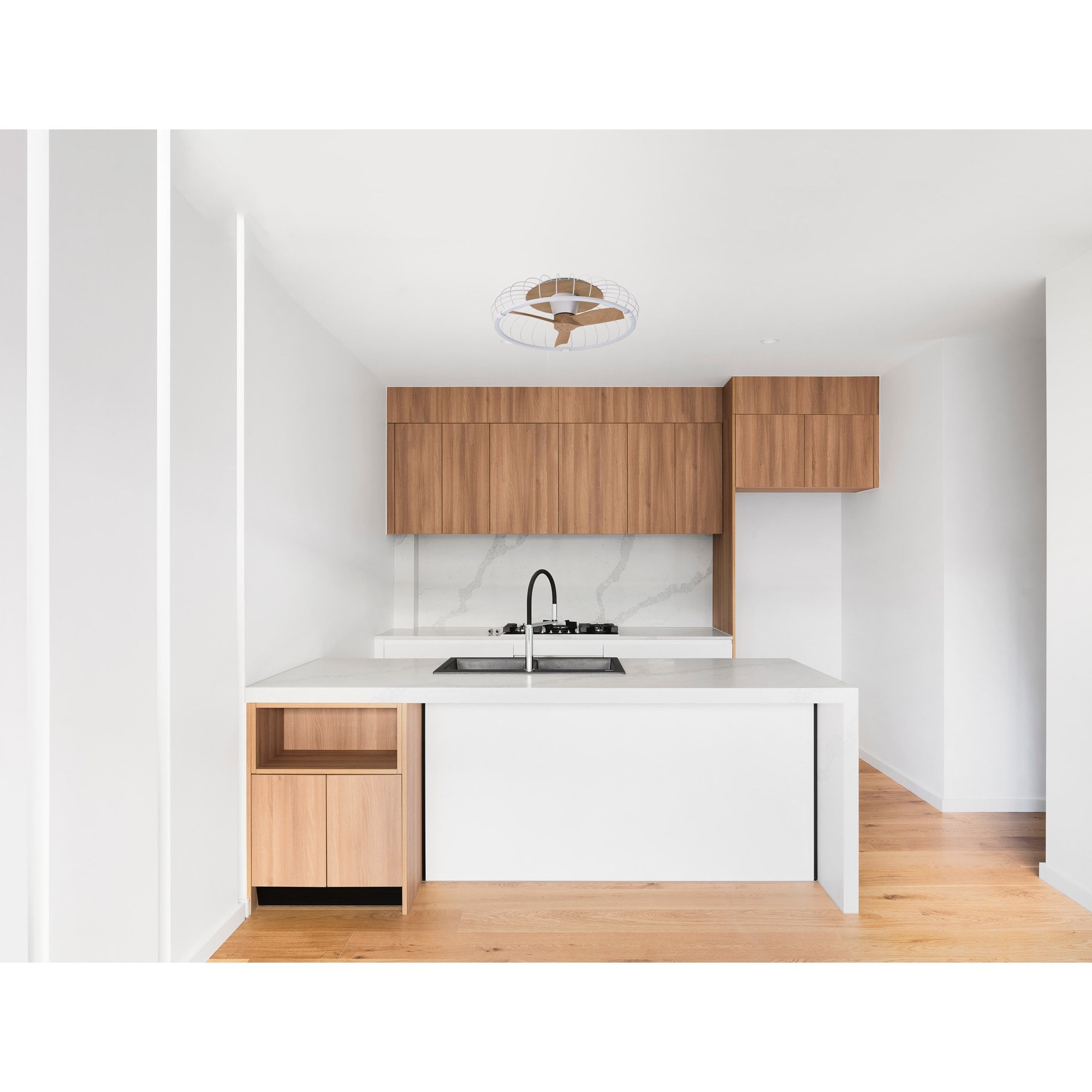 Mantra Nature 75W LED Dimmable Ceiling Light & Fan, Remote, APP , Voice Controlled, Black