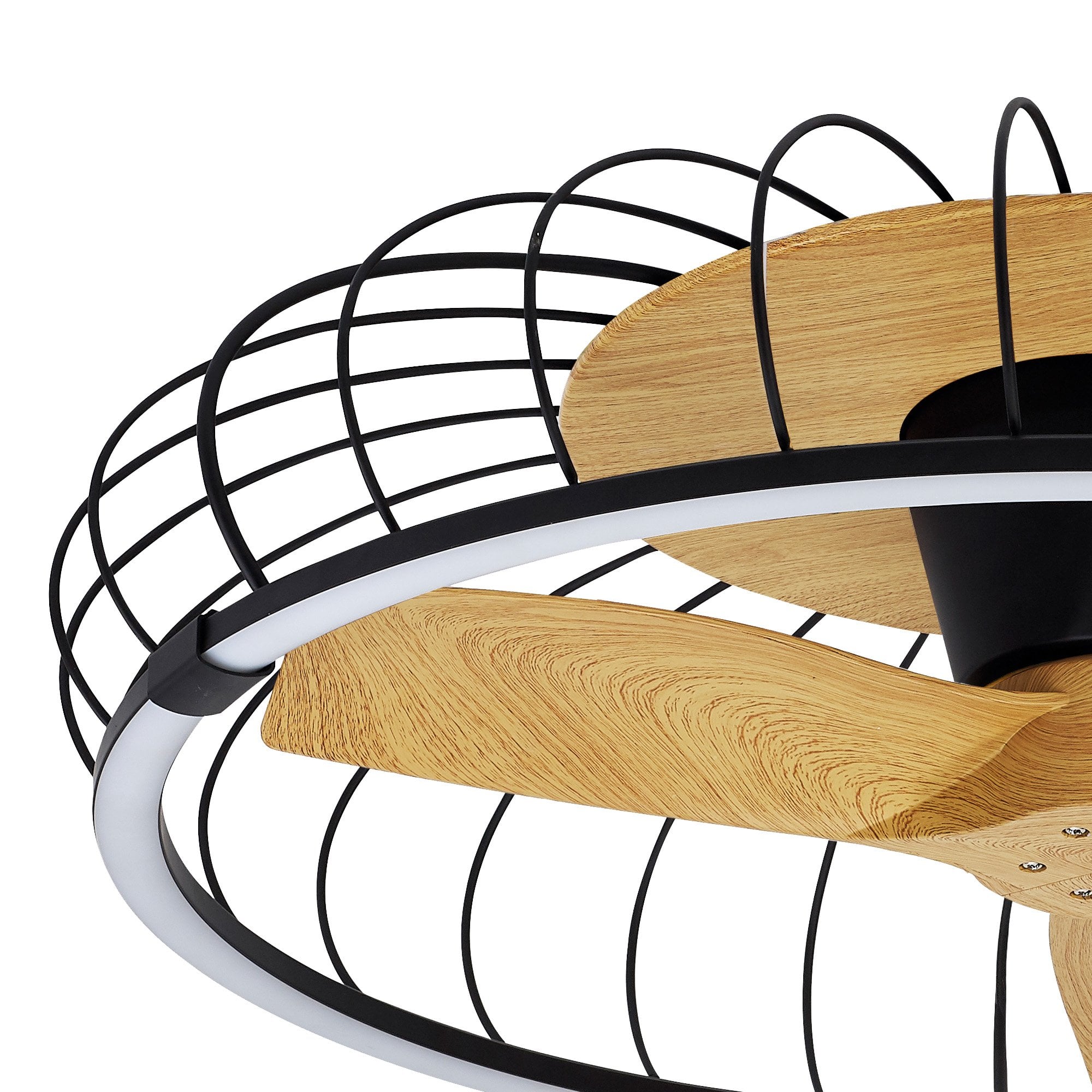 Mantra Nature 75W LED Dimmable Ceiling Light & Fan, Remote, APP , Voice Controlled, Black