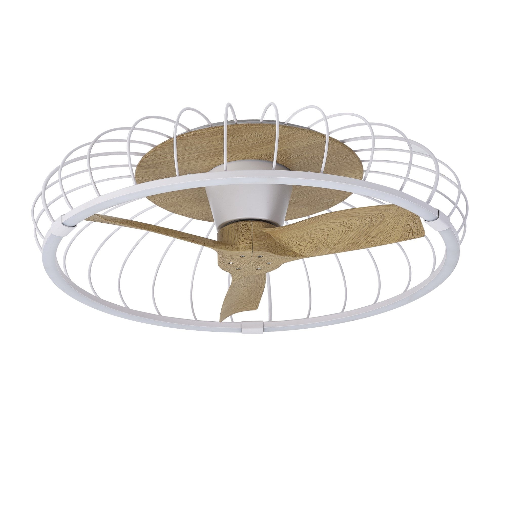 Mantra Nature 75W LED Dimmable Ceiling Light & Fan, Remote, APP, Voice Controlled - White & Wood