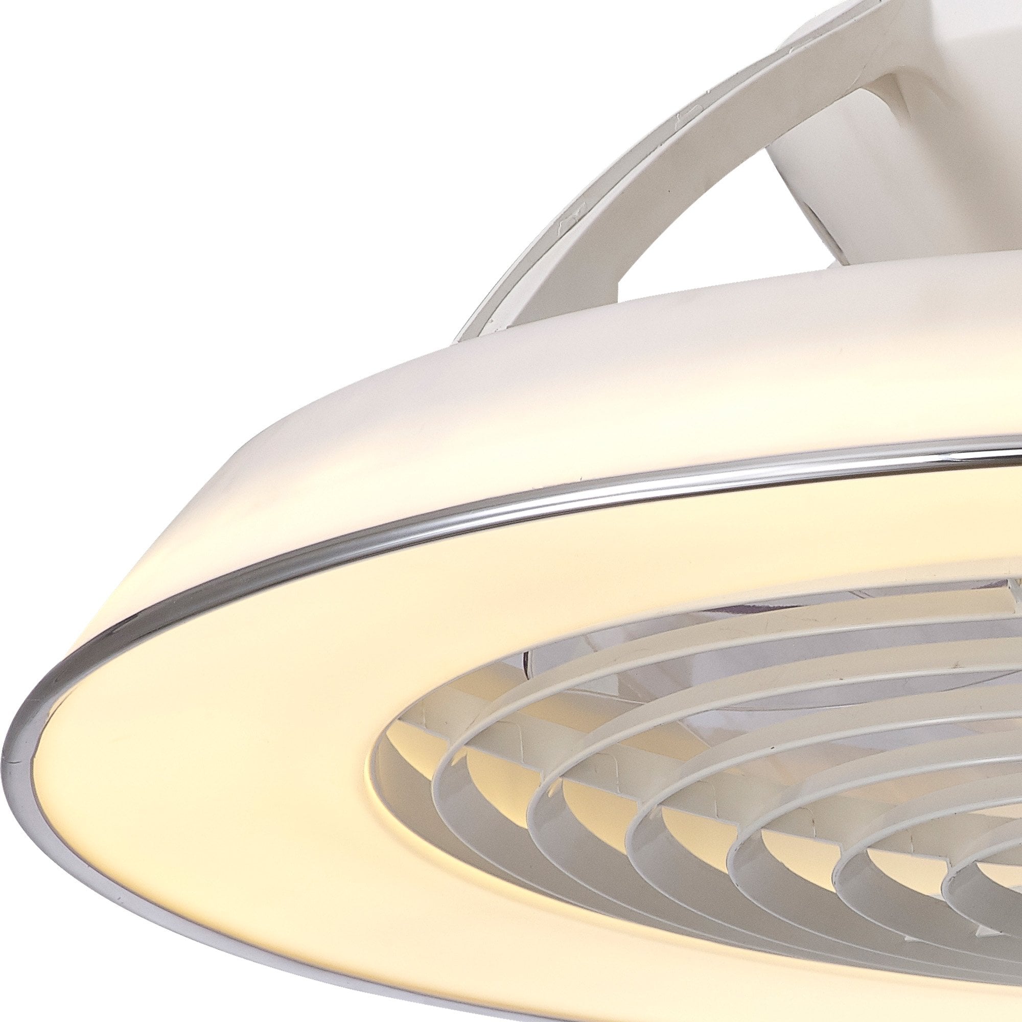 Mantra Samoa 70W LED Dimmable Ceiling Light & Fan, Remote Controlled, White