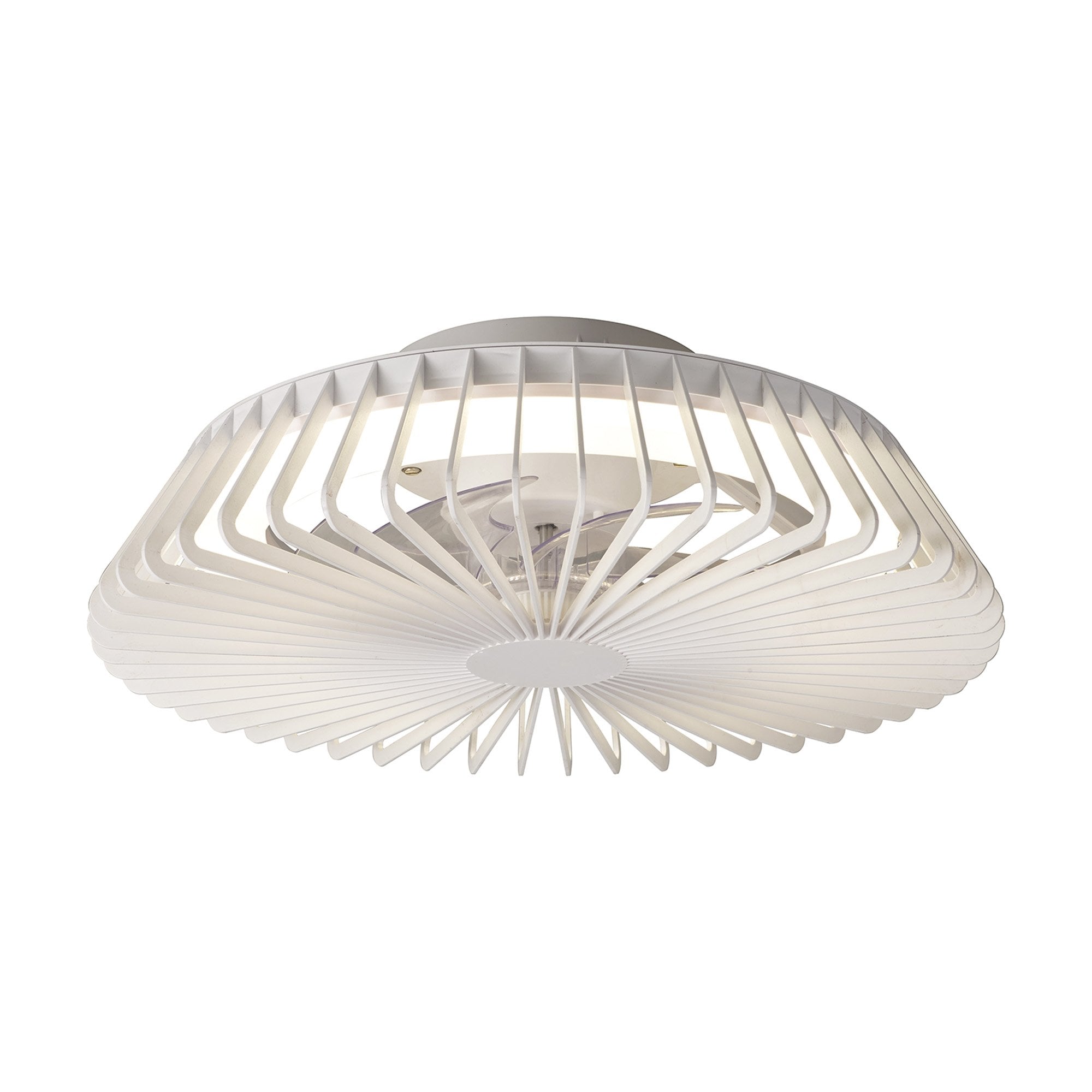Mantra Himalaya Mini Ceiling Light & Fan Dimmable 70W LED White